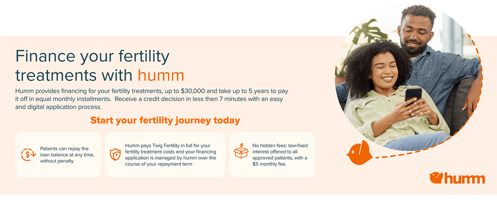 Humm financing options